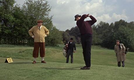 James Bond Golfs with Goldfinger Which of these four guys would you rather look like on a golf course?