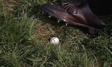 James Bond Golfs with Goldfinger Bond must have felt bad that he couldn't damage the ball while stepping on it with metal cleats, but all Oddjob had to do was squeeze it with one hand. I get why he was intimidated.