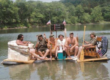 Rural Engineering. A tube pontooner ( think I recognize most of these guys...I like the flags and the raido! I also want to stick around when one of them stand up and pitch the whole thing forward!!)
