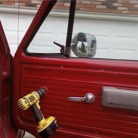Rural Engineering. Redneck power windows (if it works - why not?)