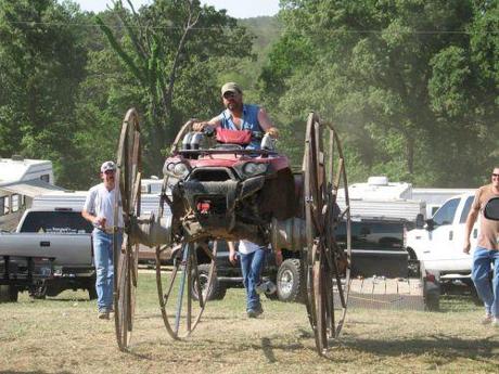 Rural Engineering. Swamp buggy (new way to use those old wheeels - wonder if the guy with the beer had anything to do with it!!)