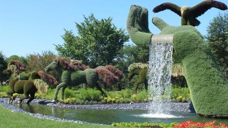 Mosaiculture 2013 at Montreal Botanical Garden Mother Earth (horses running away) - Mosaiculture - Montreal Botancial Gardens