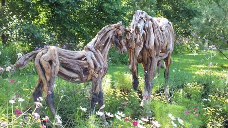 Mosaiculture 2013 at Montreal Botanical Garden Horse Made From Wood - Mosaiculture - Montreal Botancial Gardens