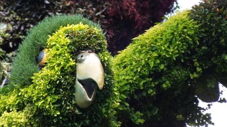 Mosaiculture 2013 at Montreal Botanical Garden Tree of Birds (green face) - Mosaiculture - Montreal Botancial Gardens
