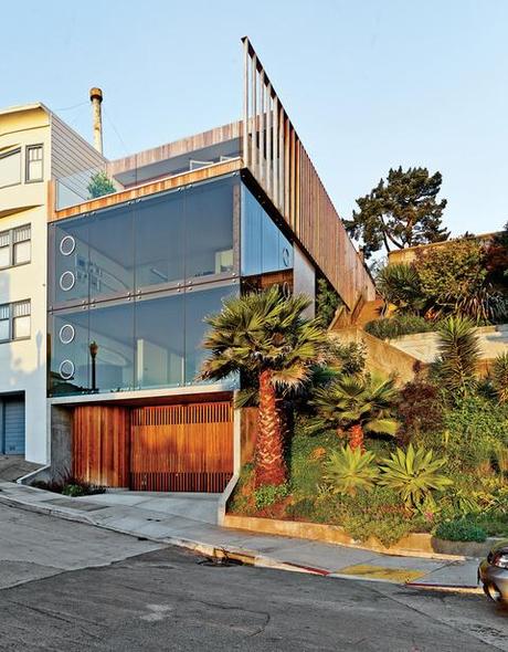 Modern wood and glass house in San Francisco