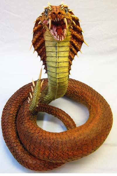 Paper Mache Naga- Dragon Queen of Snakes- Finished!!