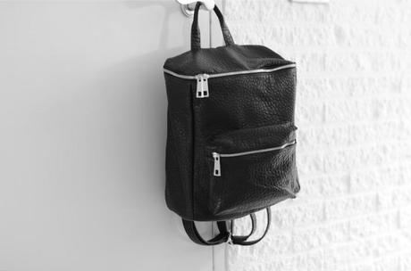 boxy pebbled faux leather asos backpack