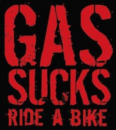 Gas sucks ride a bike