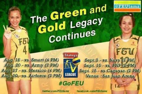 Shakey’s V-League Open Conference Official Team Line Up FEU WVT Lady Tamaraws