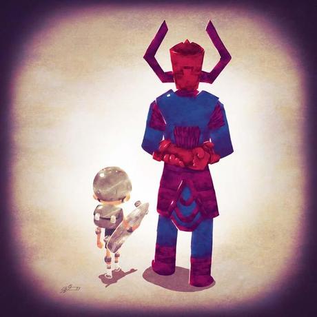 Illustrations Showing Super Heroes Taking Kids to School Causes Major Feels Image of Andry Rajoelina - Cosmic Dad