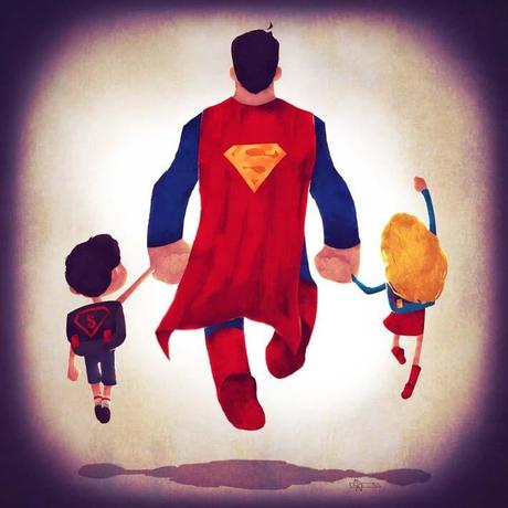 Illustrations Showing Super Heroes Taking Kids to School Causes Major Feels Image of Andry Rajoelina - Superdad