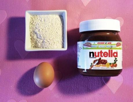 nutella three ingredient brownies chocolate spread egg plain flour recipe easy