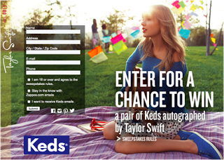 Want to win a pair of Keds signed by Taylor Swift from Zappos?