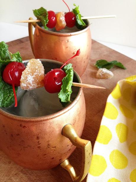 Cherry + Mint Moscow Mule! 