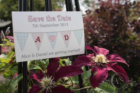 Illustrated Wedding Invitations Bunting! Magnet Save the Date