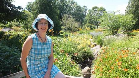 Jean in the Daylily garden - Montreal Botanical Garden - Frame To Frame Bob & Jean