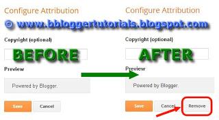 How To Remove Blogger Attribution Gadget in Blogger Blog