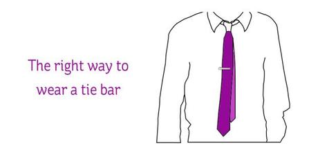 The right way to wear a tie bar