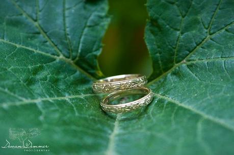 The Wedding rings on a leaf in Stoke Newington