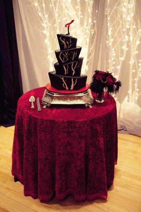 Goth/Punk Theme Wedding Cake Table