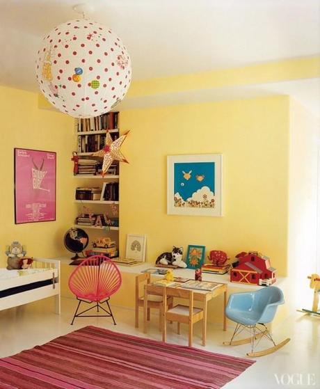playroom soft yellow 576x700 Extend Summer with Pops of Yellow in Your Decor!