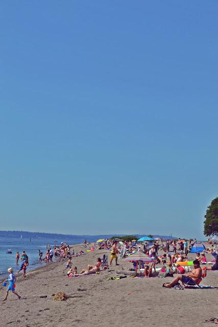 beach, sea, seattle, summer, sand, blue sky, lifestyle, neon, swimming