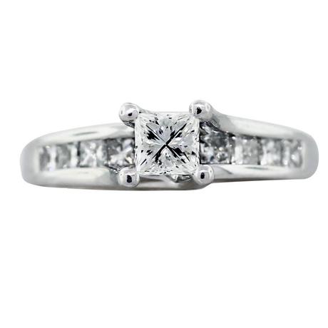 Half carat princess cut engagement ring