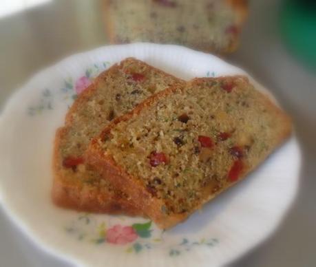 Courgette (Zucchini) Loaf with Dried Cranberries and Toasted Walnuts
