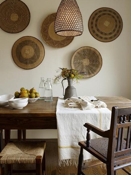 basket wall decor Simone Design Blog|Decorating with Baskets