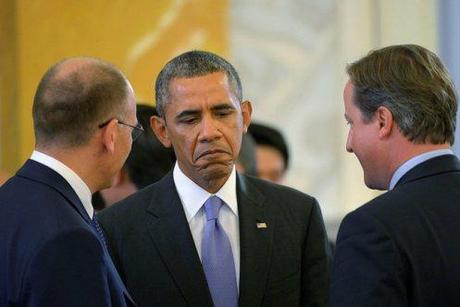 Mr. Obama was clearly not feeling the love from other world leaders.
