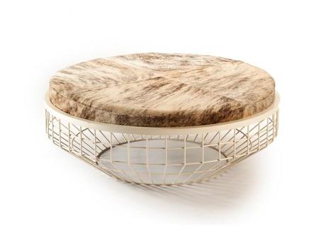 Round leather coffee table AIR | Coffee table - Mambo Unlimited Ideas