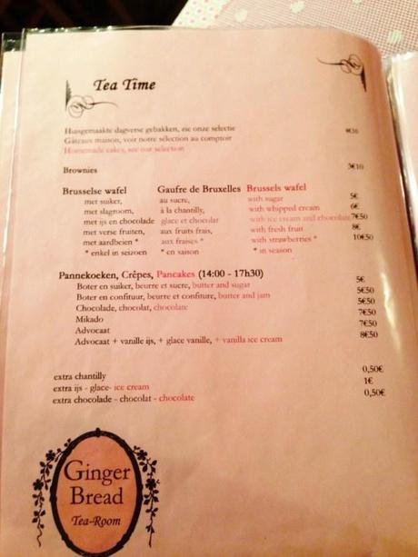 waffle menu tea time gingerbread tearoom bruges