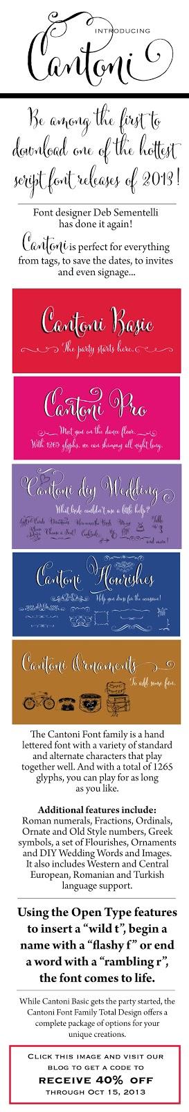 Introducing the CANTONI font family by Deb Sementelli