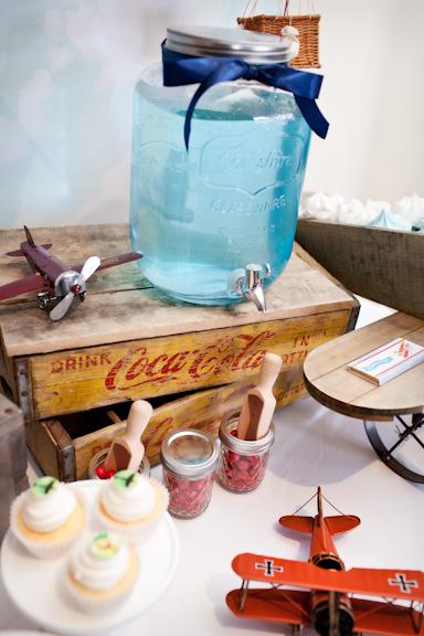 The Places you will go, A Vintage Airplane and Hot Air Ballon Themed Christening by The Little Big Company