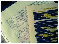 My Morning Pages and a Found/Black Out Poem - from Today