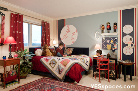 Yes Spaces baseball room Ask Barbara: What Length Should My Childs Drapes Be?