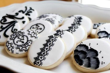 Black and White Decorated Cookies