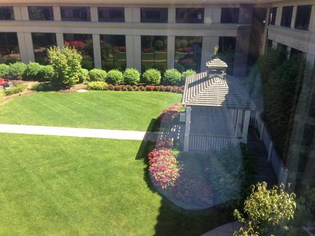 view of the court yard from my amazing room