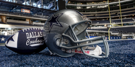 Cowboys Helmet and Ball Banner