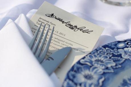 Farm Week: Outstanding in the Field Menu and Placesetting