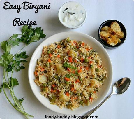 EASY AND QUICK VEGETABLE BIRYANI | PRESSURE COOKER BIRYANI