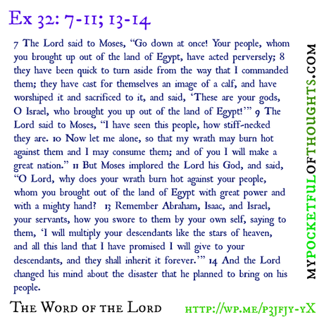Ex 32: 7-11; 13-14