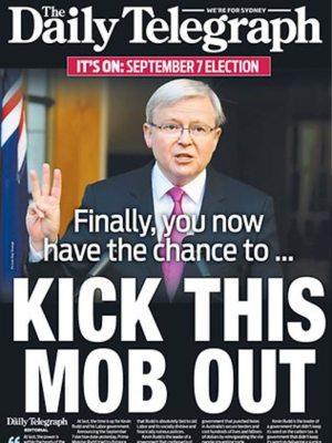 Source: The Daily Telegraph front page, 5 August 2013.