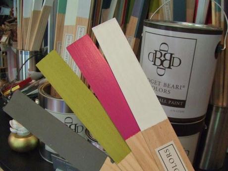 Working on an ad for Bridget Beari Colors!