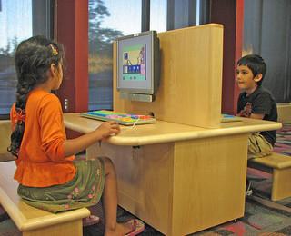 Children using computers.