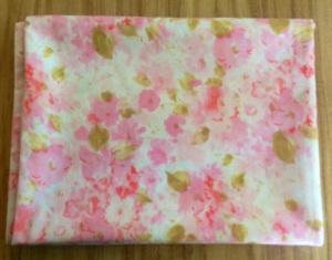 Pink floral pillowcase