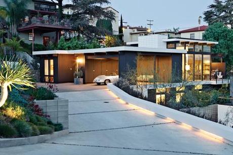 6 Modern Homes in San Diego Back side of Shayan House with a car in the garage