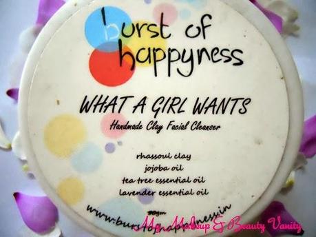 Burst Of Happyness What a Girl Wants Cleanser+natural face cleansers+all natural face cleansers