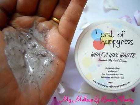 Burst Of Happyness What a Girl Wants Cleanser+best organic facial cleanser+all natural clay mask