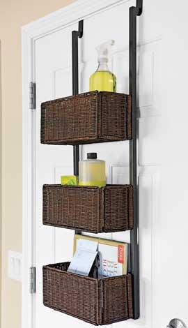 Adorable Storage: Organizing Baby's New Room Over the Door Storage Rack, Wicker Basket Door Rack | Solutions